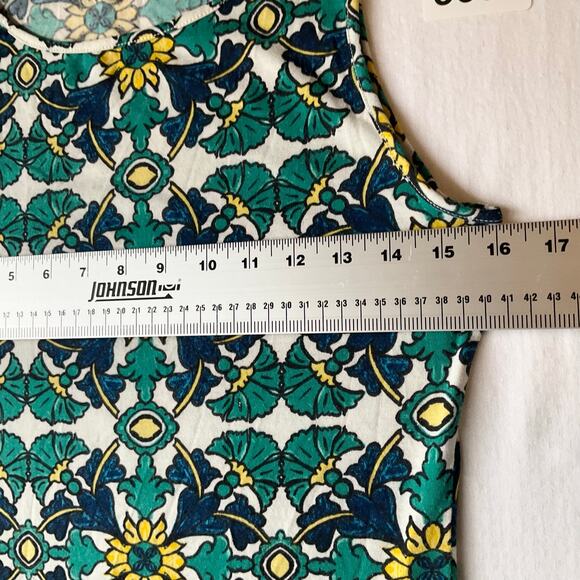 FOREVER 21 Women Midi Dress size M Sleeveless Stretchy Casual Green Yellow - Picture 4 of 8